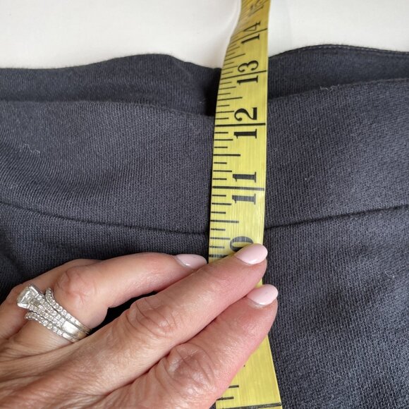 Soft Surroundings Straight Leg Crop Pull On Pants Size PXL Black French Terry - Picture 11 of 14